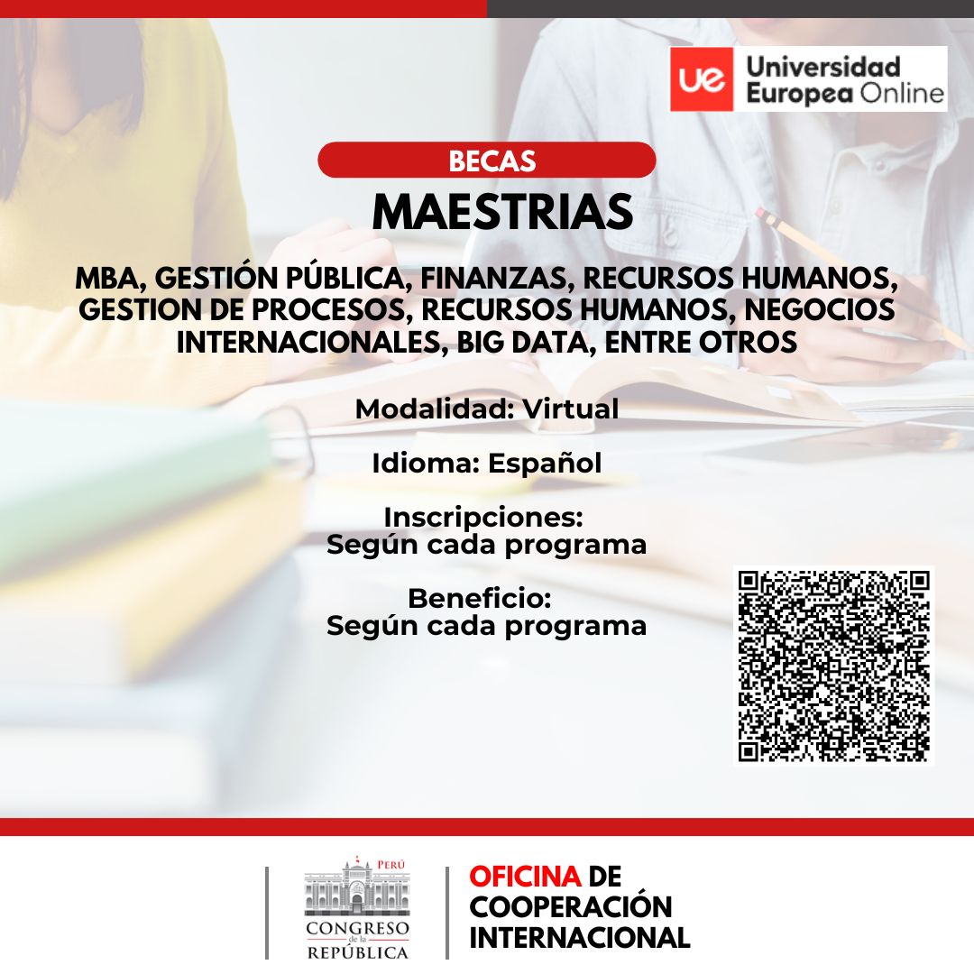 Imagen y enlace para ingresar al sitio web de cursos de la Universidad Europea