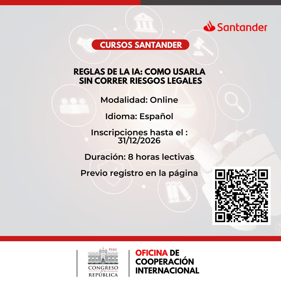 Imagen y enlace a los detalles del curso &ldquo;Reglas de la IA: como usarla sin correr riesgos legales&rdquo; 