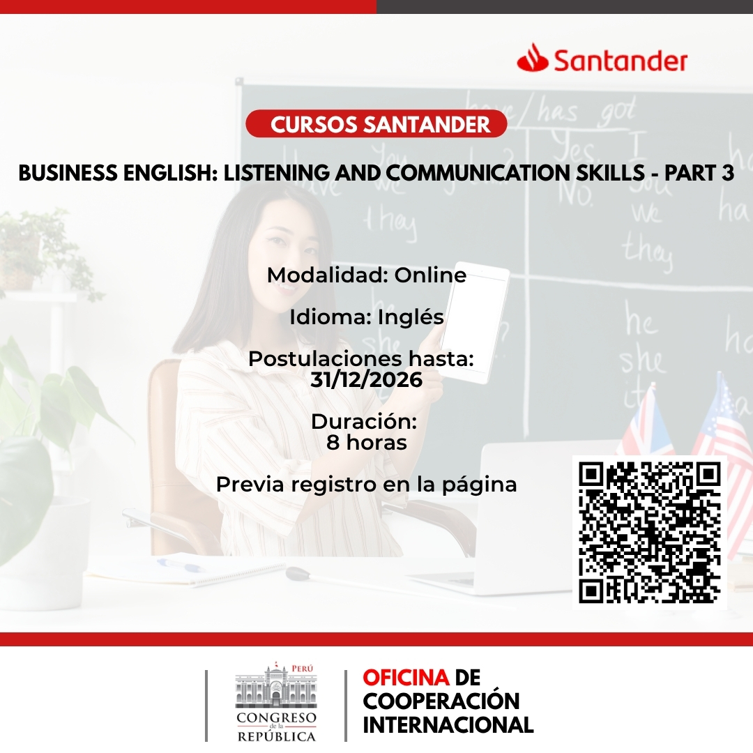 Imagen y enlace al curso: Business English: Listening and Communication skills - Part 3