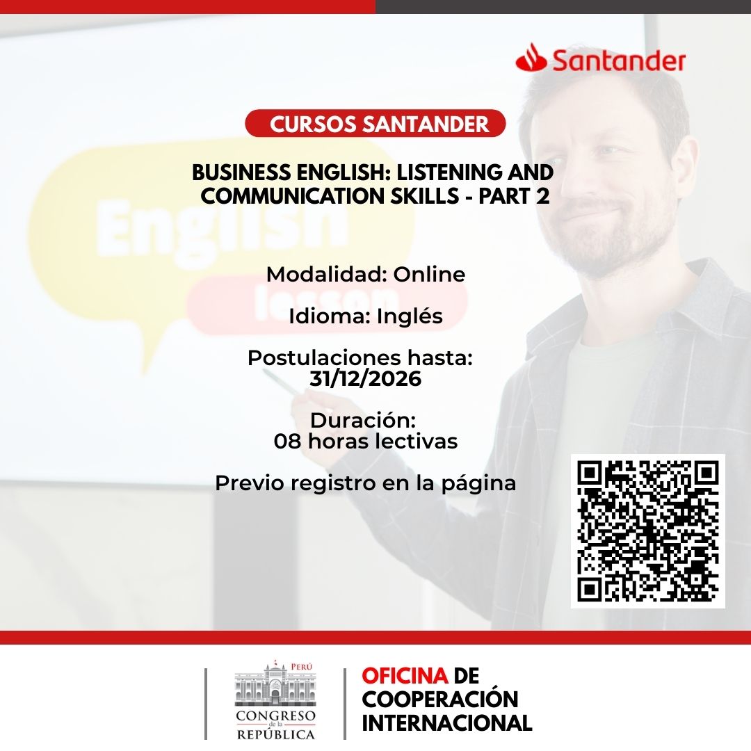 Imagen y enlace al curso: Business English - Listening and comunication Skills Part 2