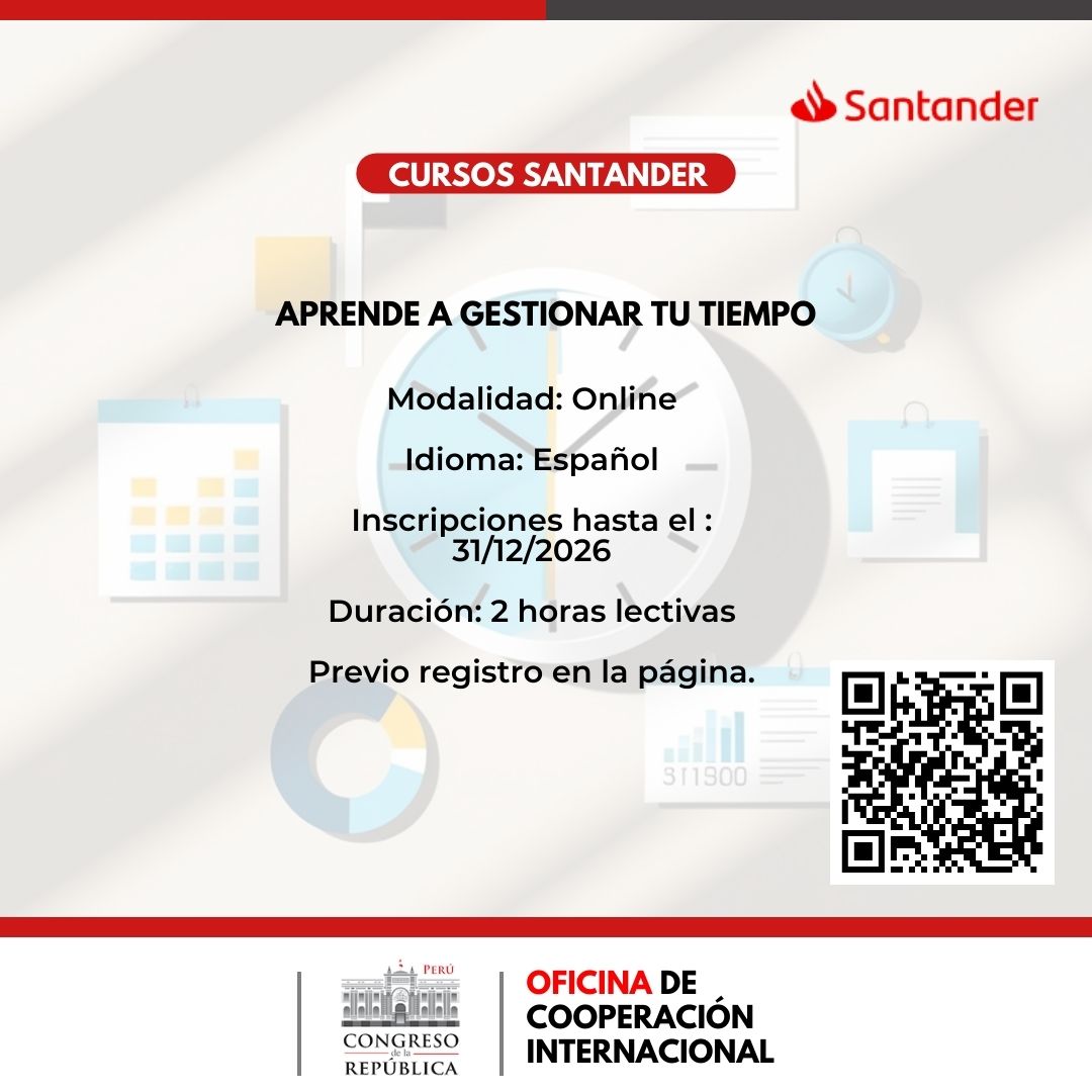 Imagen y enlace a los detalles del curso: Aprende a gestionar tu tiempo