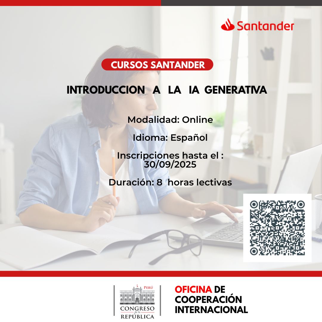 Imagen y enlace al curso Inteligencia Artificial generativa