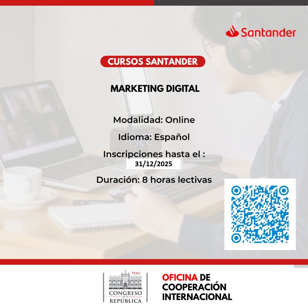 Imagen y enlace al curso de Marketing Digital