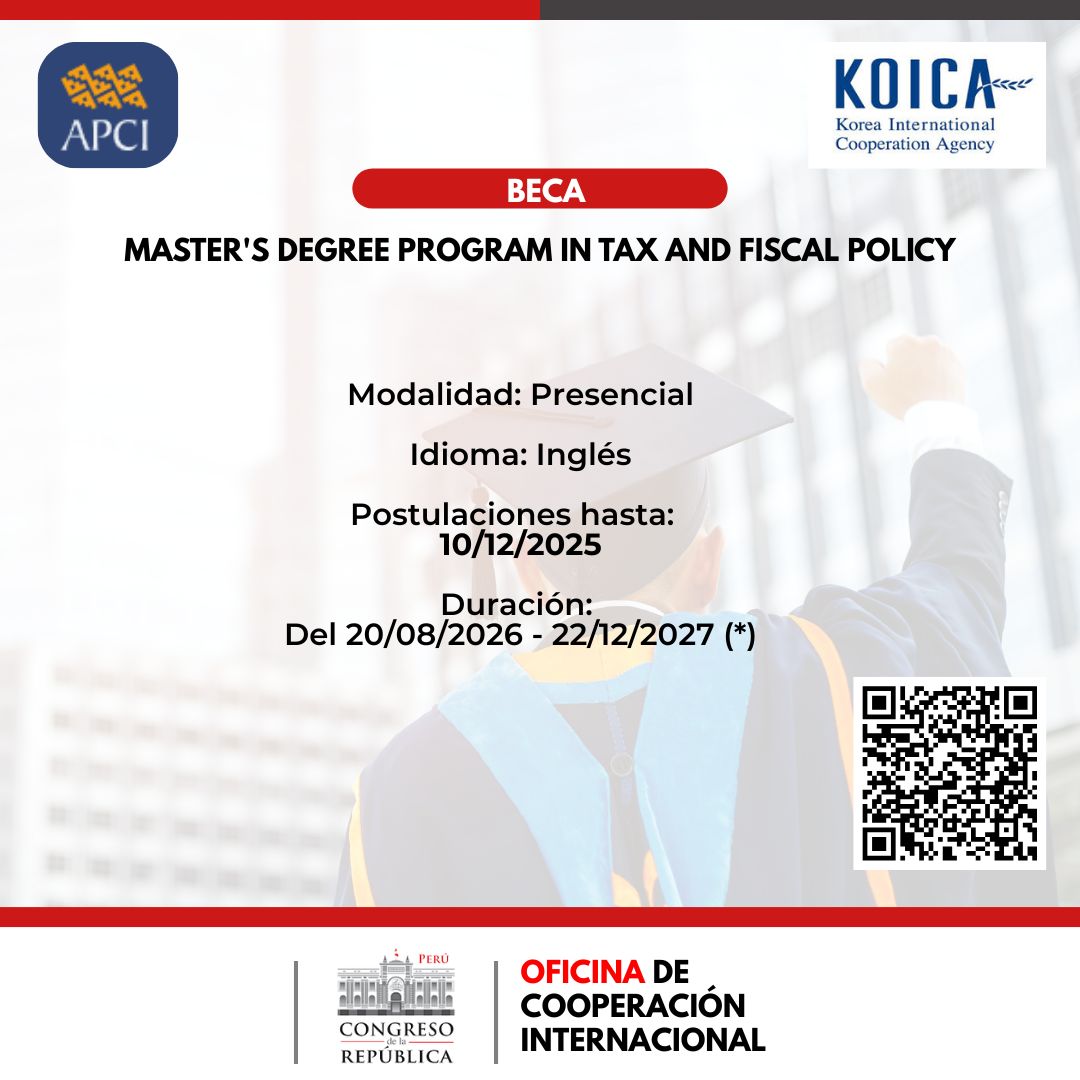 Imagen y enlace a los detalles de la beca de maestr&iacute;a en impuestos y pol&iacute;ticas fiscales