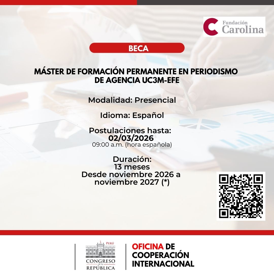 Imagen y enlace a los detalles del programa: M&aacute;ster de Formaci&oacute;n Permanente en Periodismo de Agencia UC3M-EFE