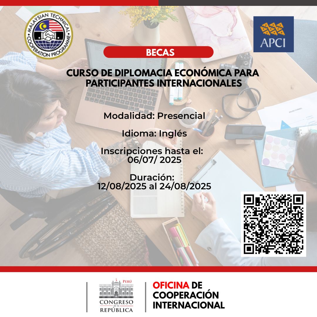 Imagen y enlace con el detalle de la beca Diplomacia Econ&oacute;mica