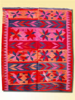 Frazada de bandas y flores