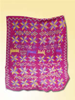 Frazada de bandas de estrellas, rombos, llamas y quengos laterales