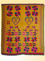 Frazada de flores, estrellas y palmas