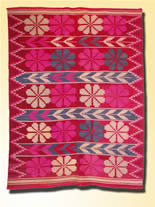 Frazada de bandas de flores y palmas